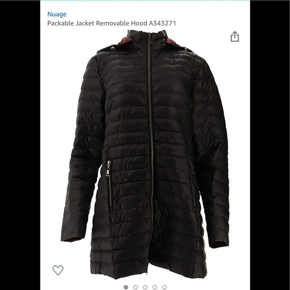 nuage Jackets & Blazers - Nuage Packable Jacket with Removable Hood